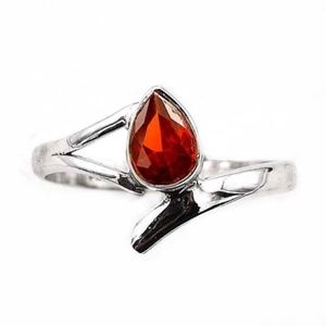 Fire Garnet 925 Solid Sterling Silver Ring
